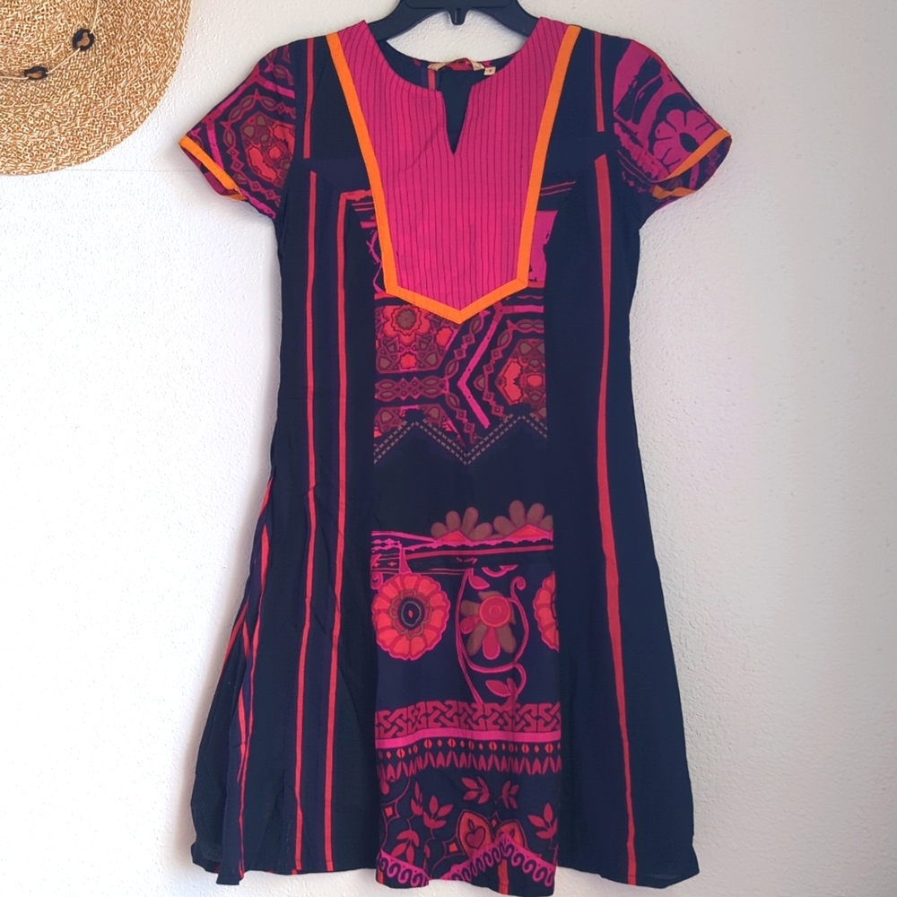 Soft cotton printed flared kurta dress